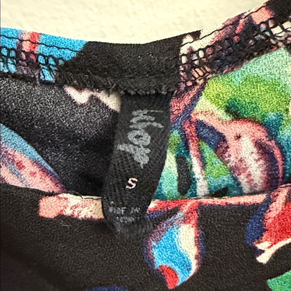 BeBop Black Floral Ruffle Dress Size Small Resortwear Spring - Picture 5 of 8